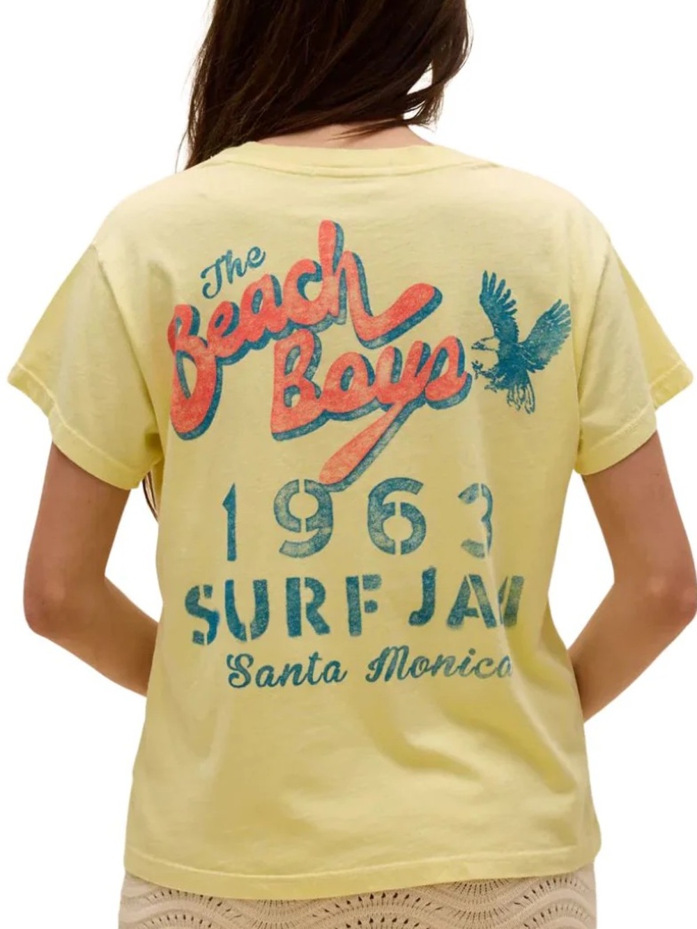 Daydreamer The Beach Boys Solo Surf Jam T-Shirt Lemon Yellow One Size NEW $98 - Picture 3 of 3